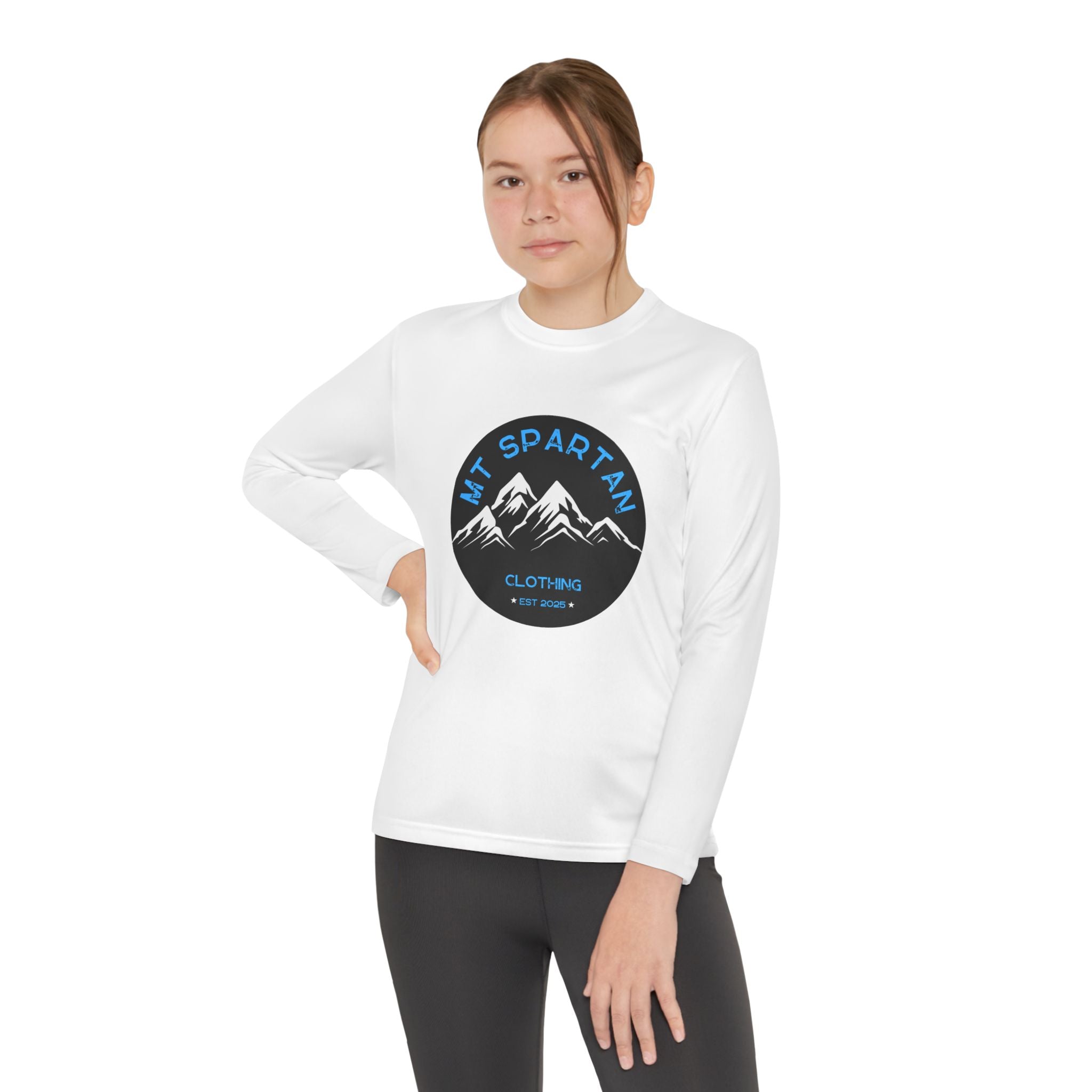 Youth Long Sleeve Mountain Tee - Adventure Gear, Outdoor Clothing, Gift for Kids, Sporty Shirt, Camp Gear
