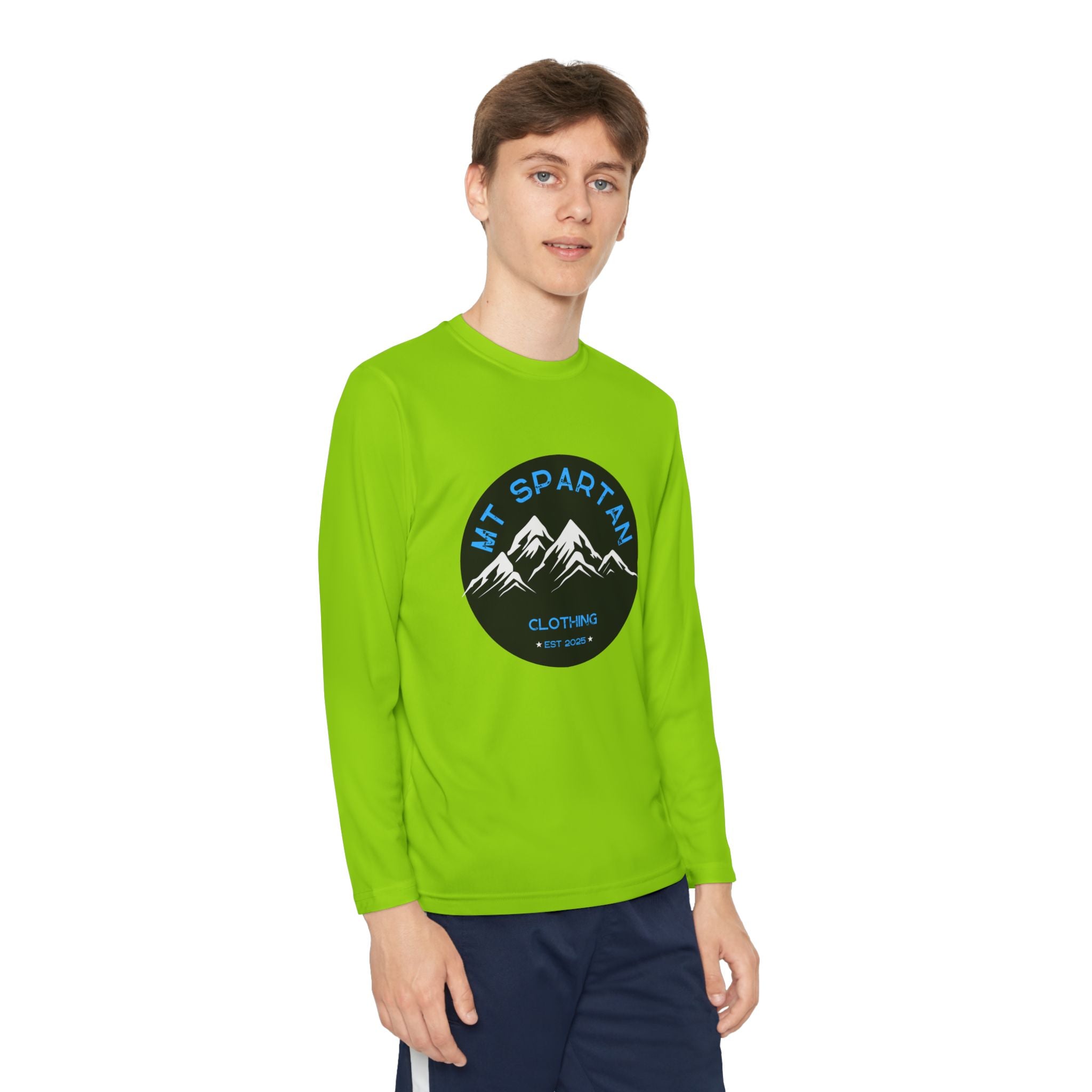 Youth Long Sleeve Mountain Tee - Adventure Gear, Outdoor Clothing, Gift for Kids, Sporty Shirt, Camp Gear