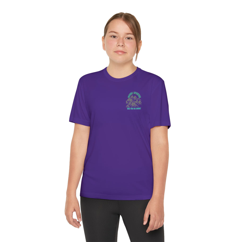 Youth Mount Spartan Competitor Tee - Adventure Awaits, Perfect for Active Kids, Sportswear, Gifts for Little Explorers, Outdoor Activities like mountain biking and more