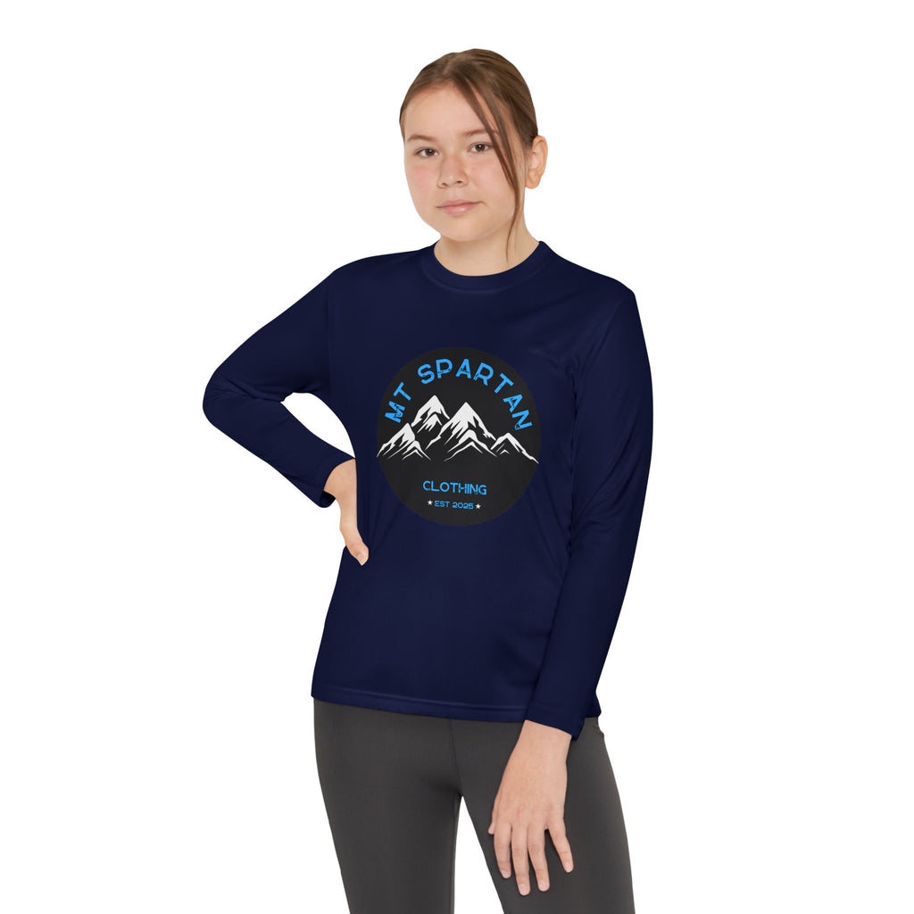 Youth Long Sleeve Mountain Tee - Adventure Gear, Outdoor Clothing, Gift for Kids, Sporty Shirt, Camp Gear
