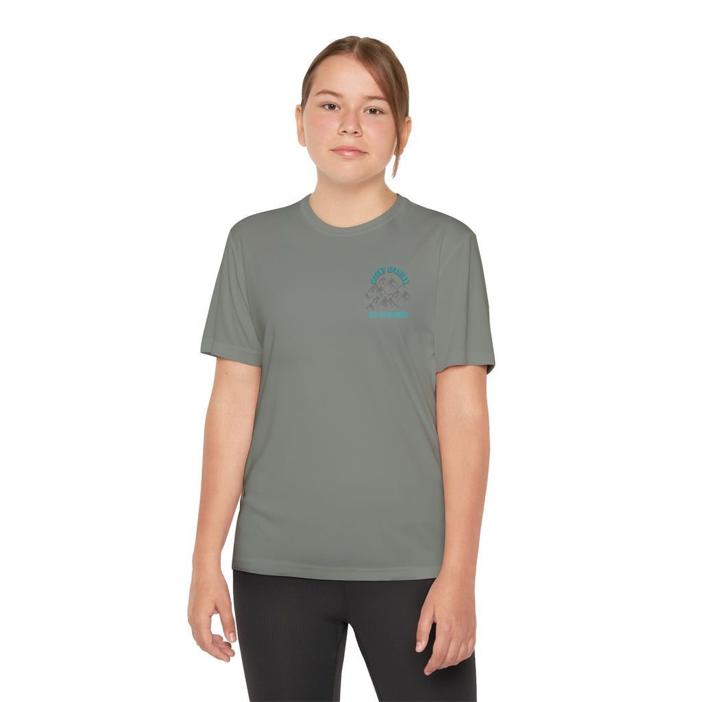 Youth Mount Spartan Competitor Tee - Adventure Awaits, Perfect for Active Kids, Sportswear, Gifts for Little Explorers, Outdoor Activities like mountain biking and more
