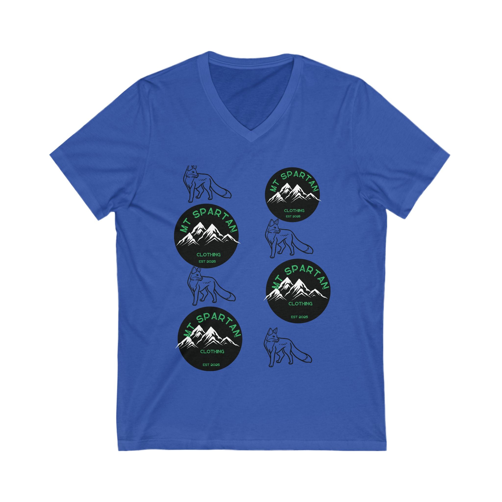 Mount Spartian Unisex Jersey Short Sleeve V-Neck Tee