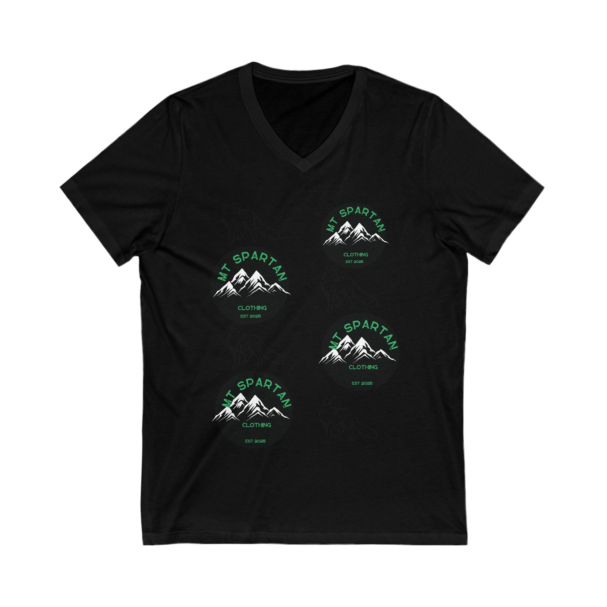 Mount Spartian Unisex Jersey Short Sleeve V-Neck Tee