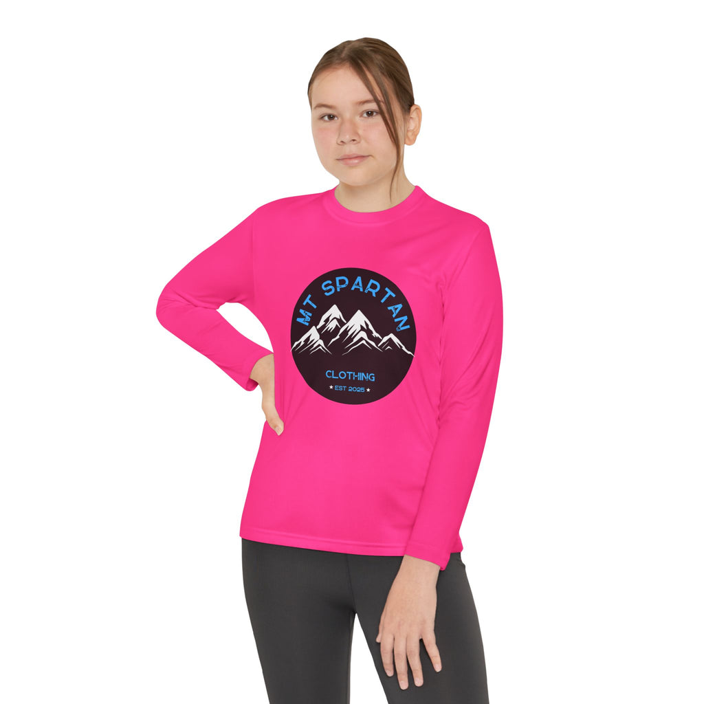 Youth Long Sleeve Mountain Tee - Adventure Gear, Outdoor Clothing, Gift for Kids, Sporty Shirt, Camp Gear