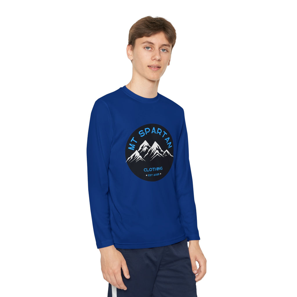Youth Long Sleeve Mountain Tee - Adventure Gear, Outdoor Clothing, Gift for Kids, Sporty Shirt, Camp Gear