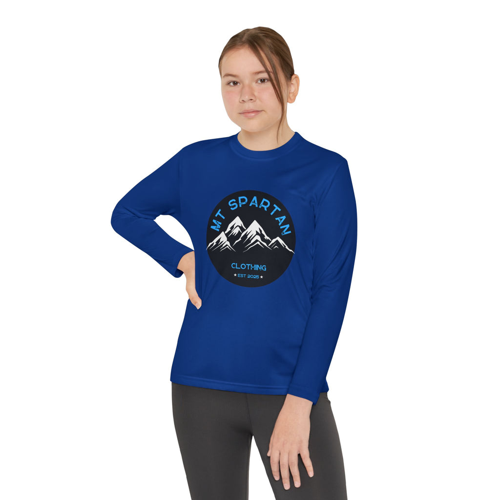 Youth Long Sleeve Mountain Tee - Adventure Gear, Outdoor Clothing, Gift for Kids, Sporty Shirt, Camp Gear