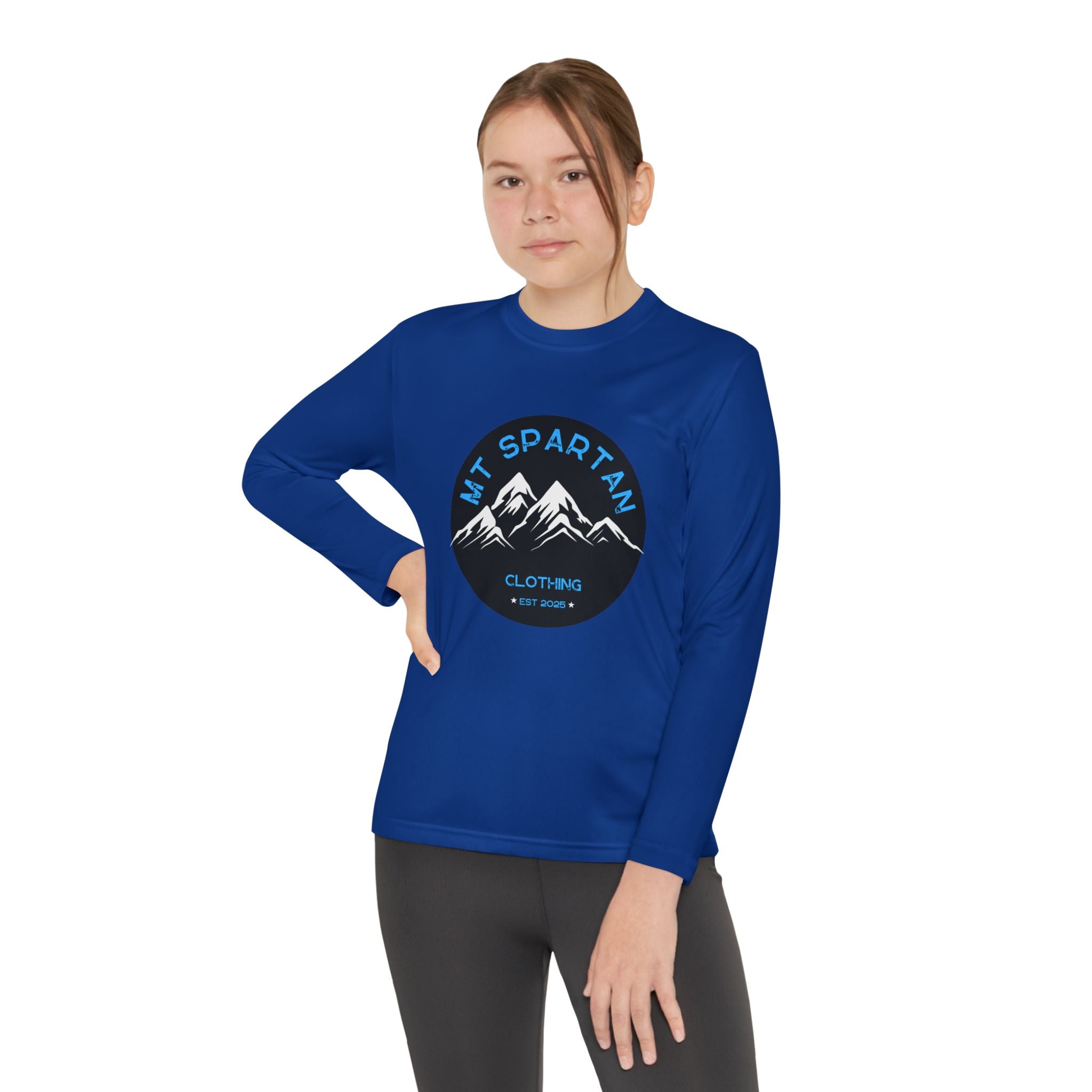 Youth Long Sleeve Mountain Tee - Adventure Gear, Outdoor Clothing, Gift for Kids, Sporty Shirt, Camp Gear