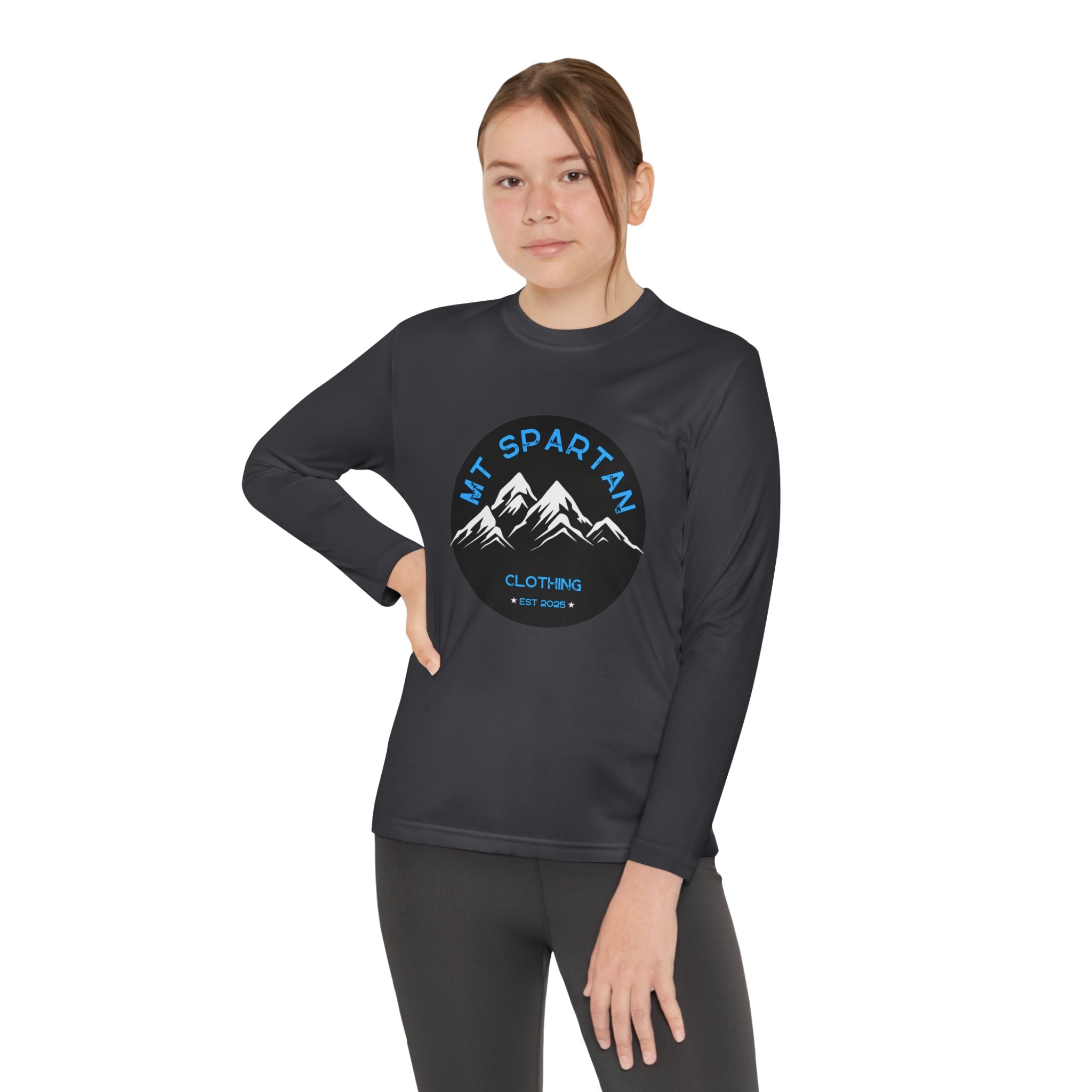 Youth Long Sleeve Mountain Tee - Adventure Gear, Outdoor Clothing, Gift for Kids, Sporty Shirt, Camp Gear