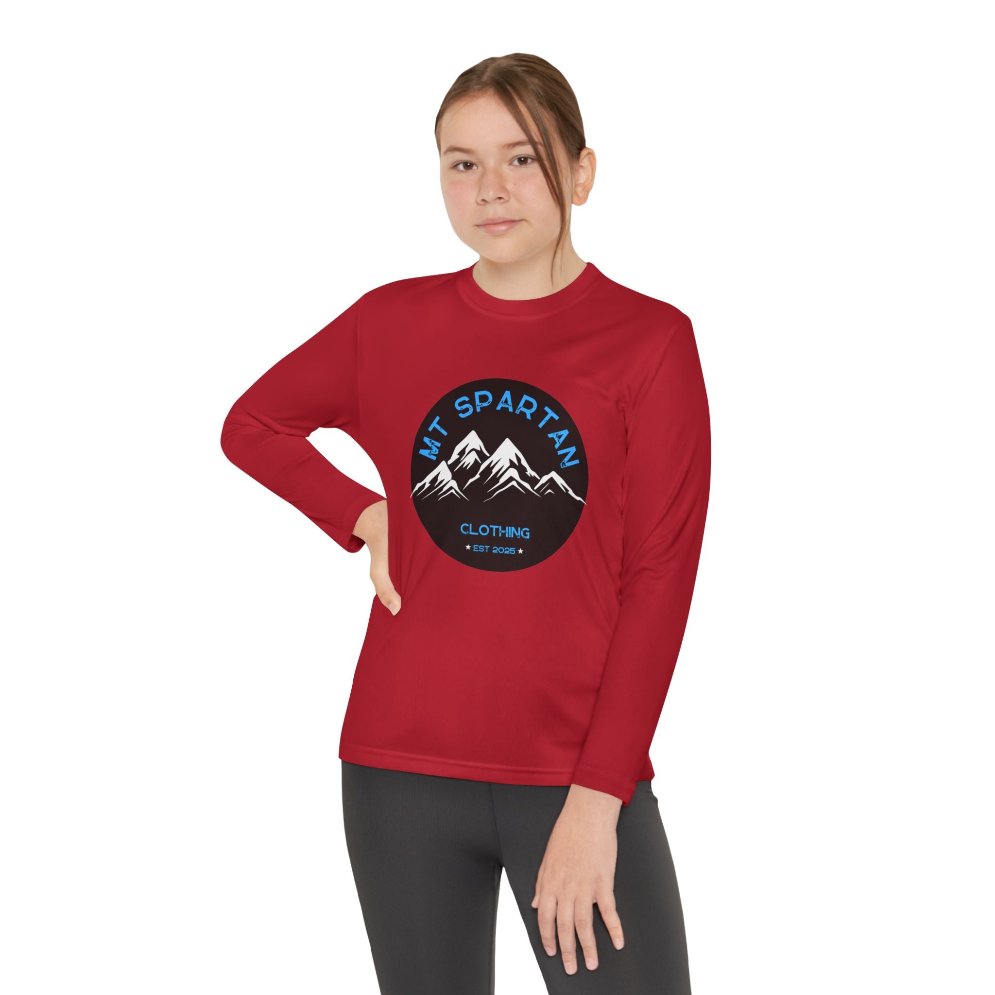 Youth Long Sleeve Mountain Tee - Adventure Gear, Outdoor Clothing, Gift for Kids, Sporty Shirt, Camp Gear