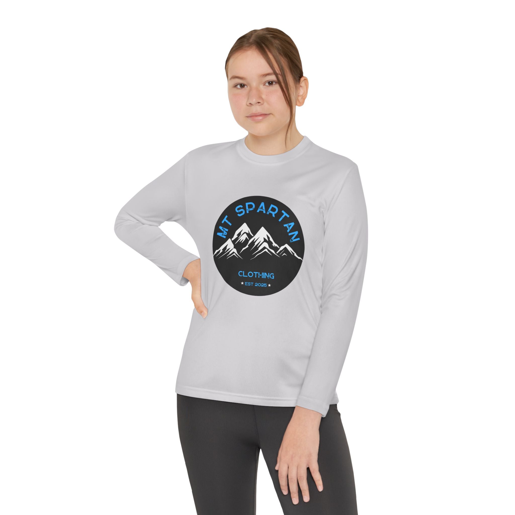 Youth Long Sleeve Mountain Tee - Adventure Gear, Outdoor Clothing, Gift for Kids, Sporty Shirt, Camp Gear
