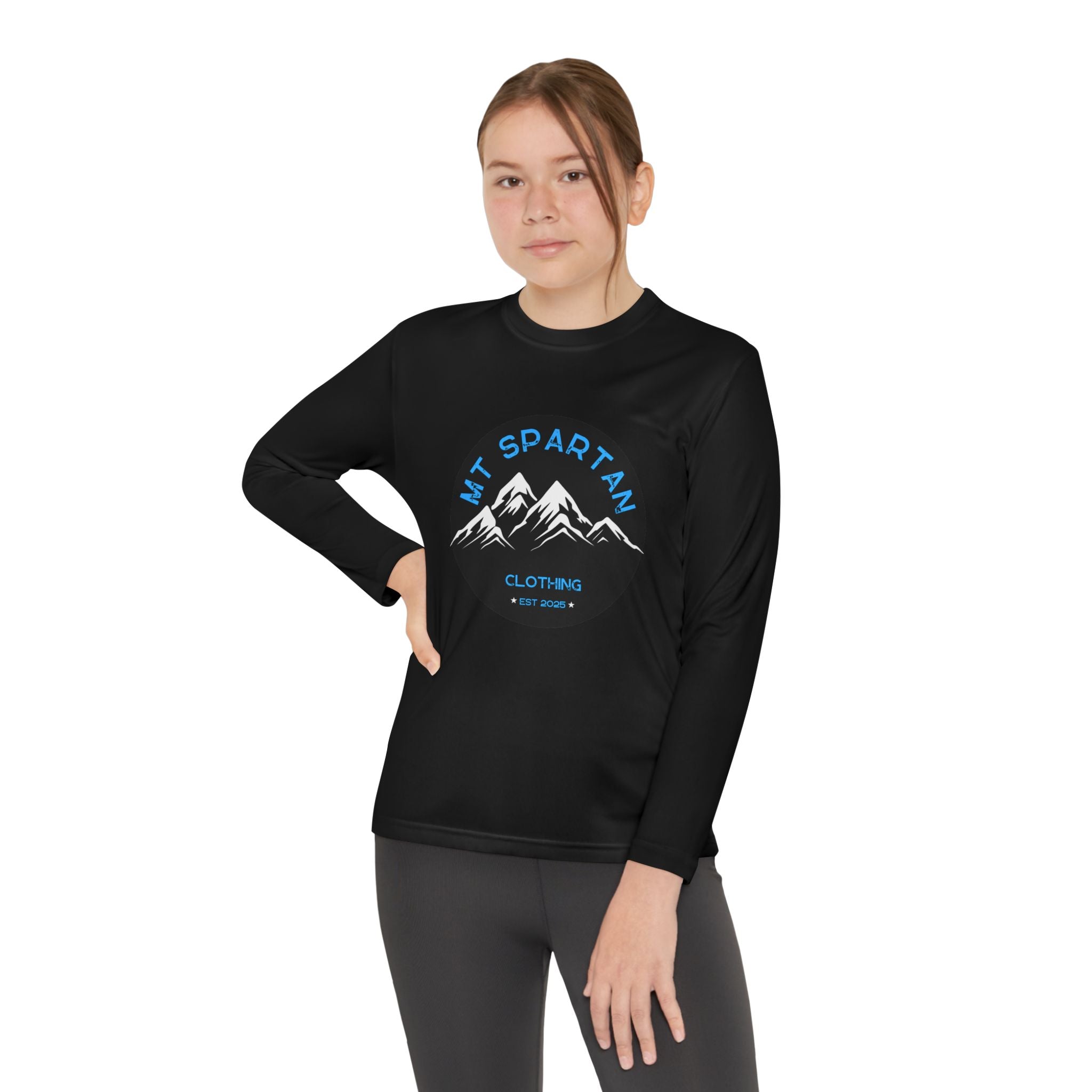 Youth Long Sleeve Mountain Tee - Adventure Gear, Outdoor Clothing, Gift for Kids, Sporty Shirt, Camp Gear