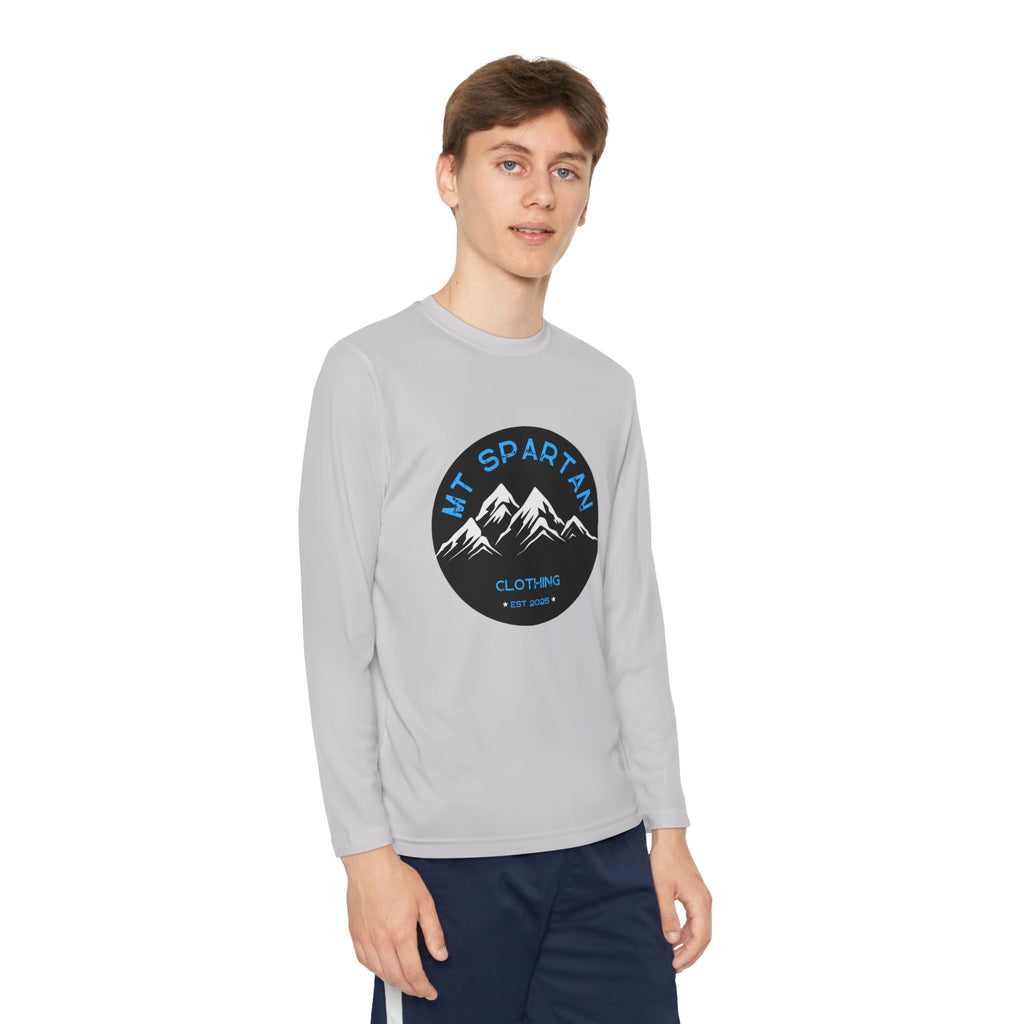 Youth Long Sleeve Mountain Tee - Adventure Gear, Outdoor Clothing, Gift for Kids, Sporty Shirt, Camp Gear
