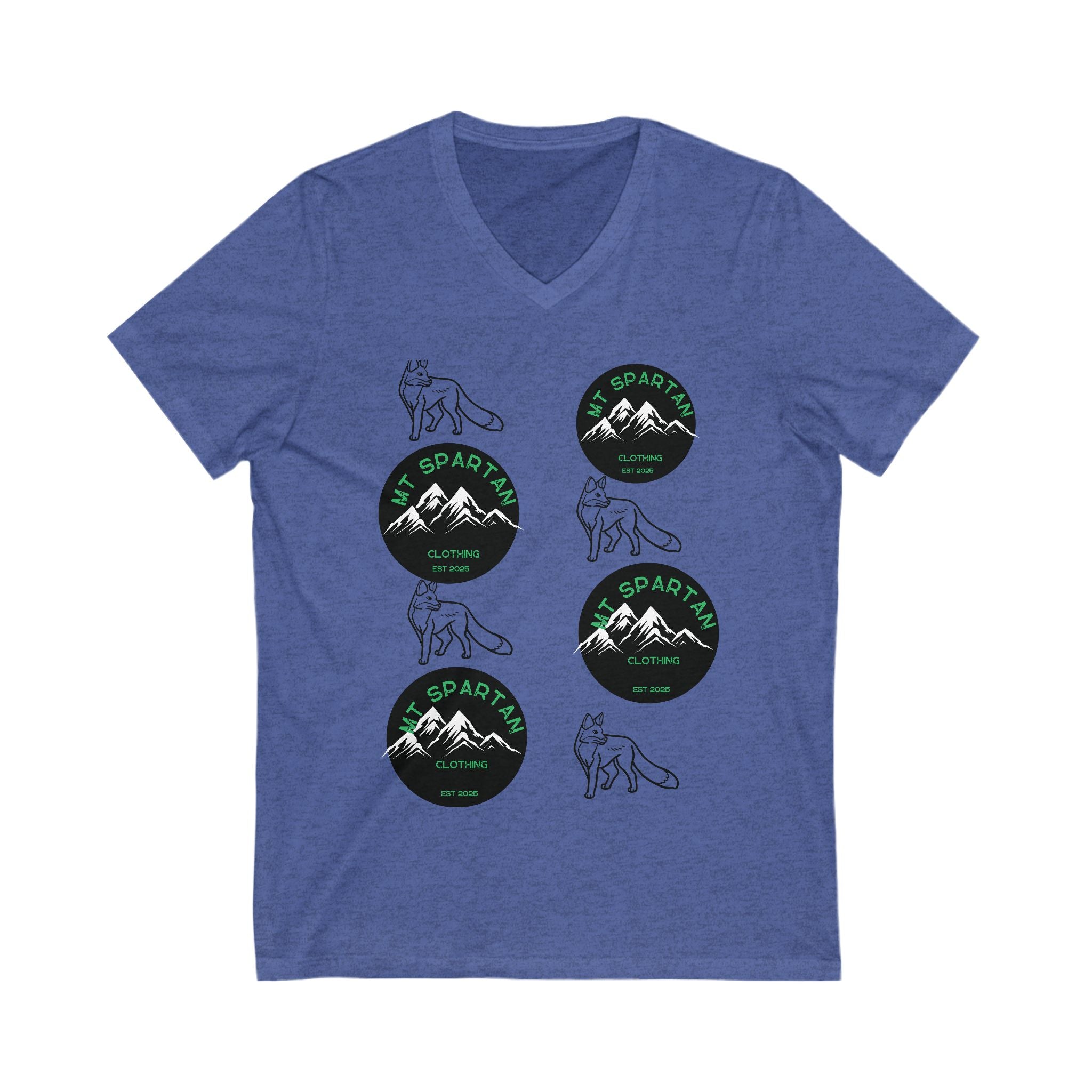 Mount Spartian Unisex Jersey Short Sleeve V-Neck Tee