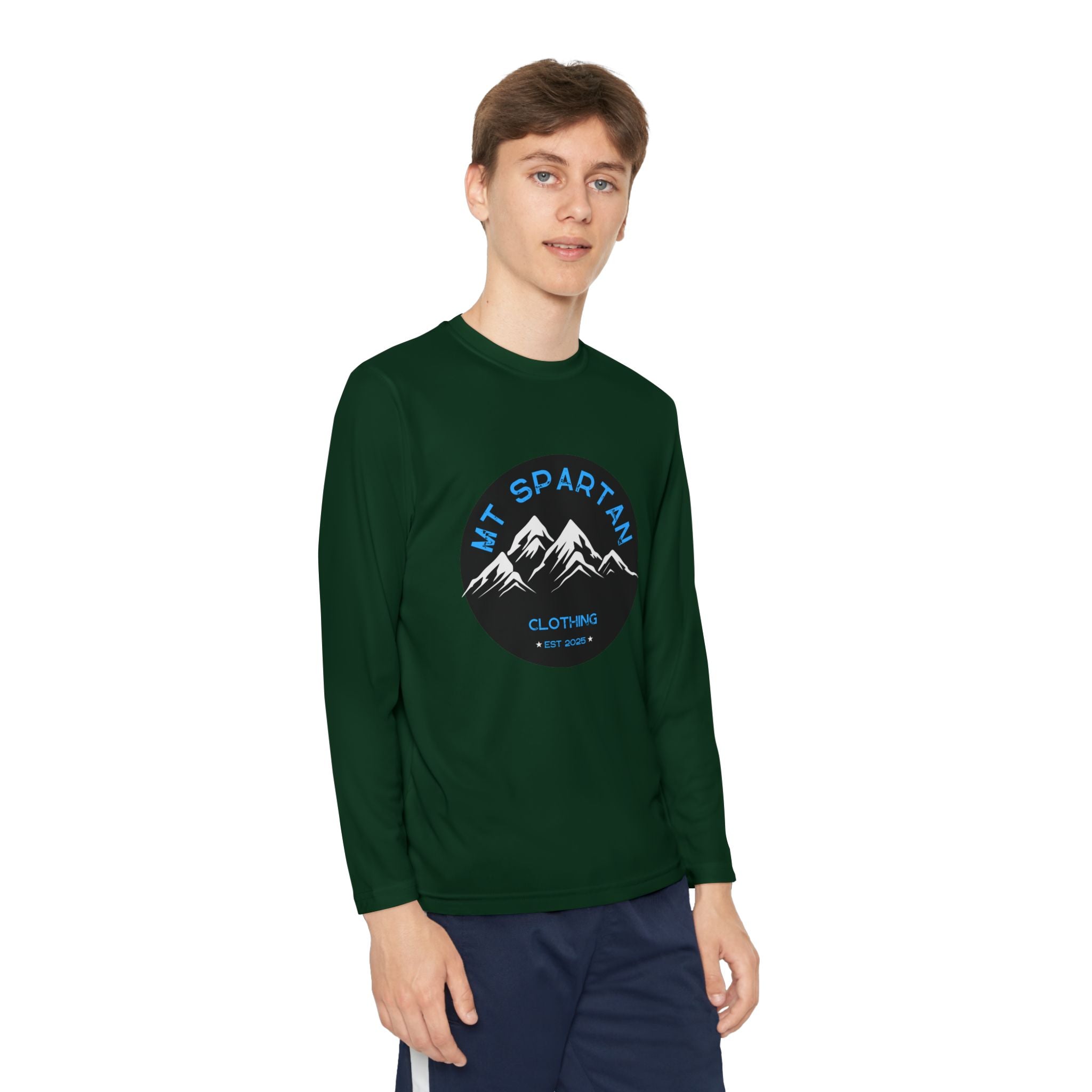 Youth Long Sleeve Mountain Tee - Adventure Gear, Outdoor Clothing, Gift for Kids, Sporty Shirt, Camp Gear