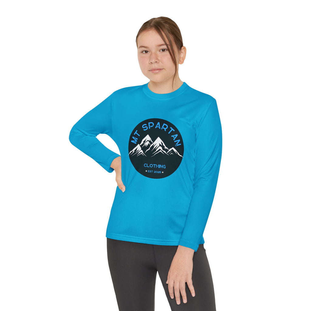 Youth Long Sleeve Mountain Tee - Adventure Gear, Outdoor Clothing, Gift for Kids, Sporty Shirt, Camp Gear