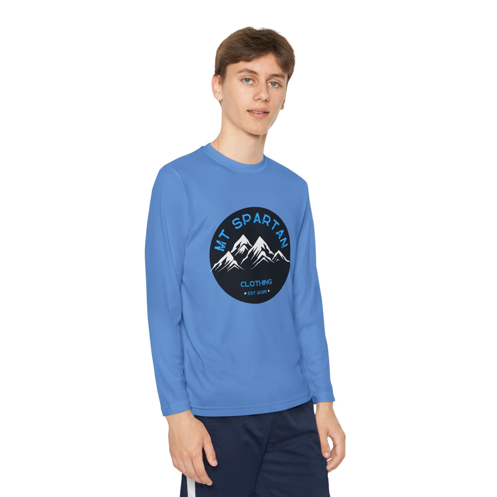 Youth Long Sleeve Mountain Tee - Adventure Gear, Outdoor Clothing, Gift for Kids, Sporty Shirt, Camp Gear
