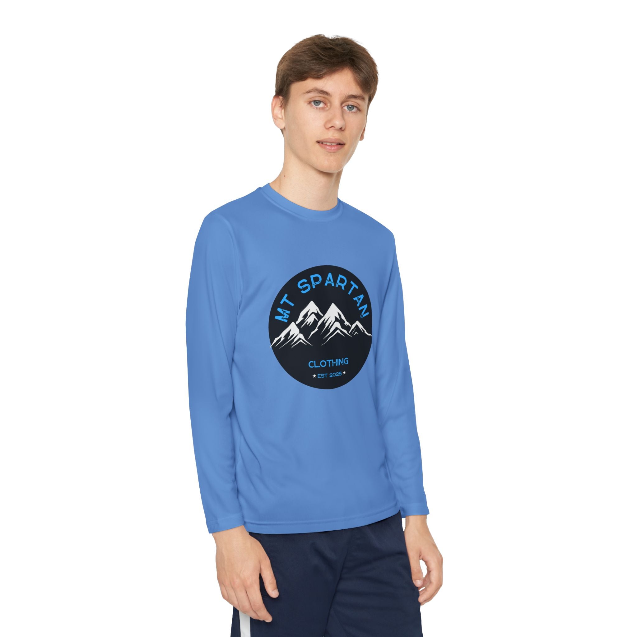 Youth Long Sleeve Mountain Tee - Adventure Gear, Outdoor Clothing, Gift for Kids, Sporty Shirt, Camp Gear