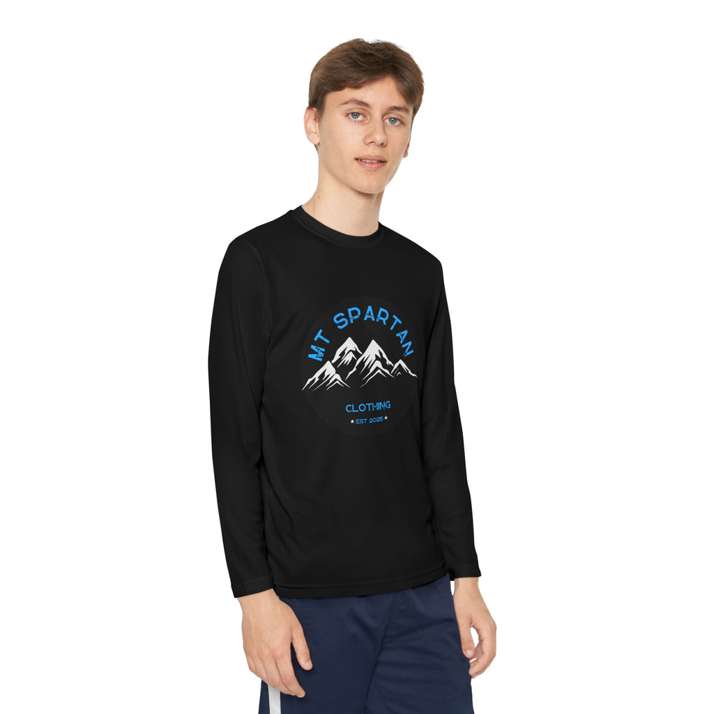 Youth Long Sleeve Mountain Tee - Adventure Gear, Outdoor Clothing, Gift for Kids, Sporty Shirt, Camp Gear