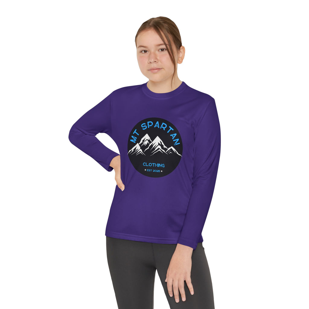 Youth Long Sleeve Mountain Tee - Adventure Gear, Outdoor Clothing, Gift for Kids, Sporty Shirt, Camp Gear