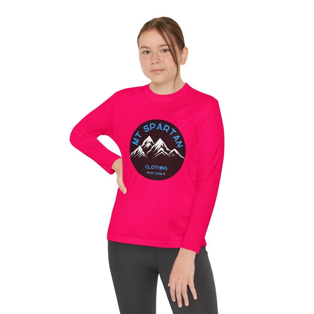 Youth Long Sleeve Mountain Tee - Adventure Gear, Outdoor Clothing, Gift for Kids, Sporty Shirt, Camp Gear