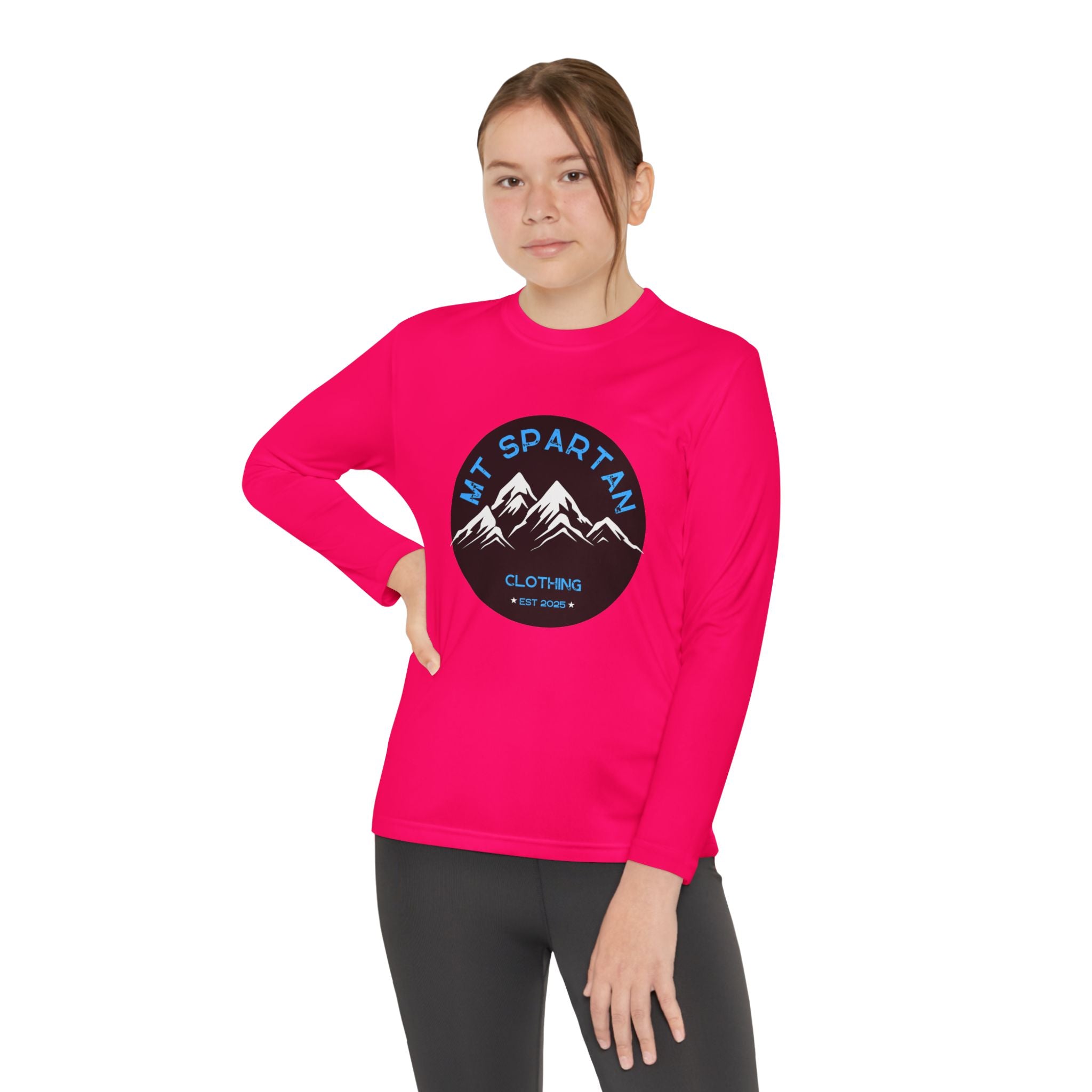 Youth Long Sleeve Mountain Tee - Adventure Gear, Outdoor Clothing, Gift for Kids, Sporty Shirt, Camp Gear