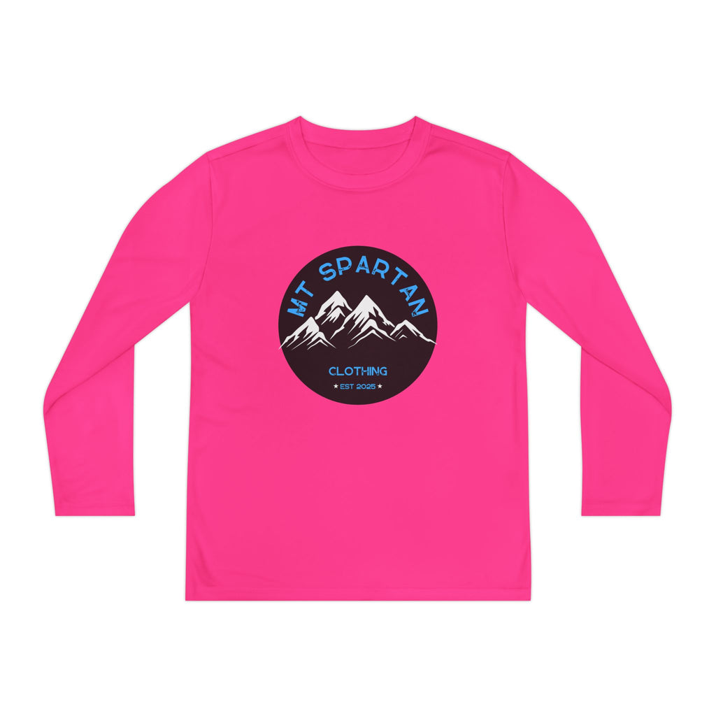 Youth Long Sleeve Mountain Tee - Adventure Gear, Outdoor Clothing, Gift for Kids, Sporty Shirt, Camp Gear
