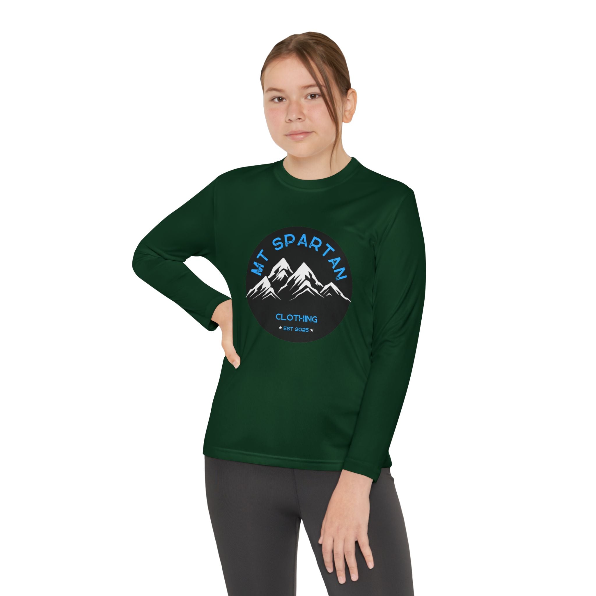 Youth Long Sleeve Mountain Tee - Adventure Gear, Outdoor Clothing, Gift for Kids, Sporty Shirt, Camp Gear