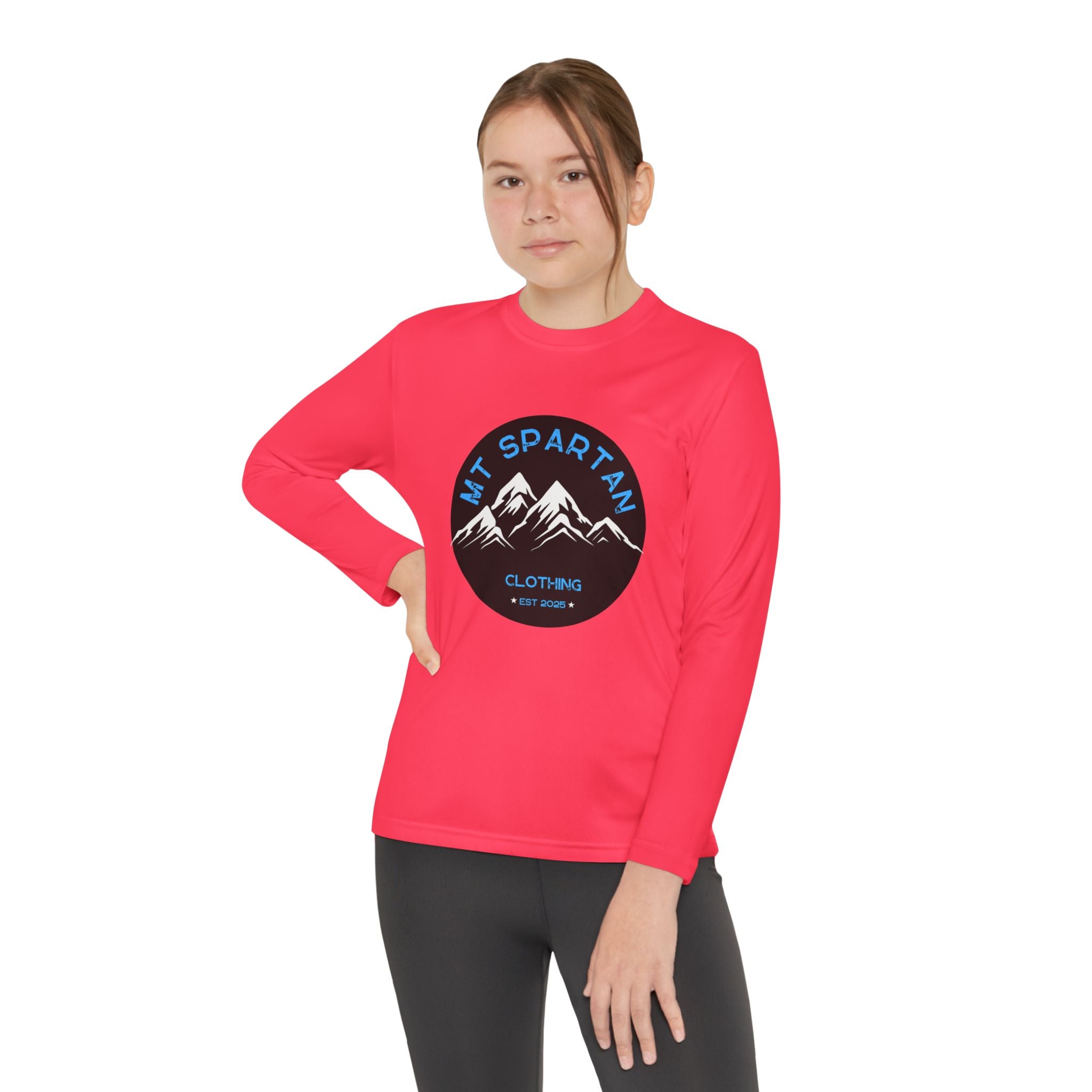 Youth Long Sleeve Mountain Tee - Adventure Gear, Outdoor Clothing, Gift for Kids, Sporty Shirt, Camp Gear