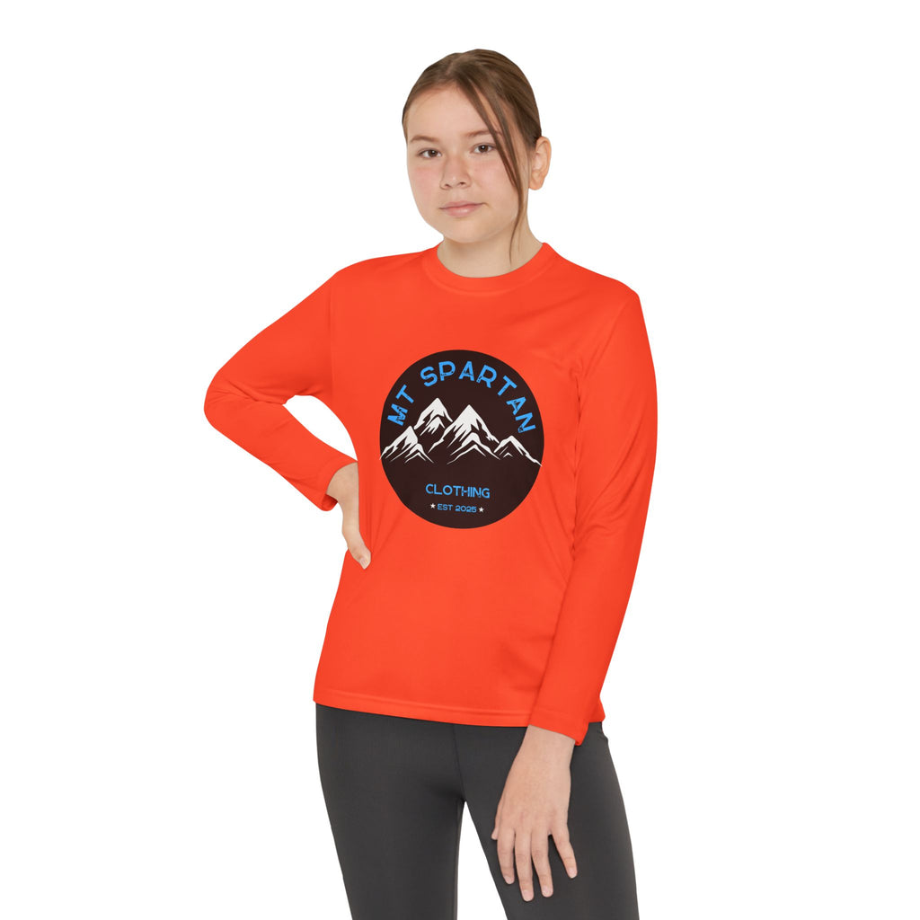 Youth Long Sleeve Mountain Tee - Adventure Gear, Outdoor Clothing, Gift for Kids, Sporty Shirt, Camp Gear